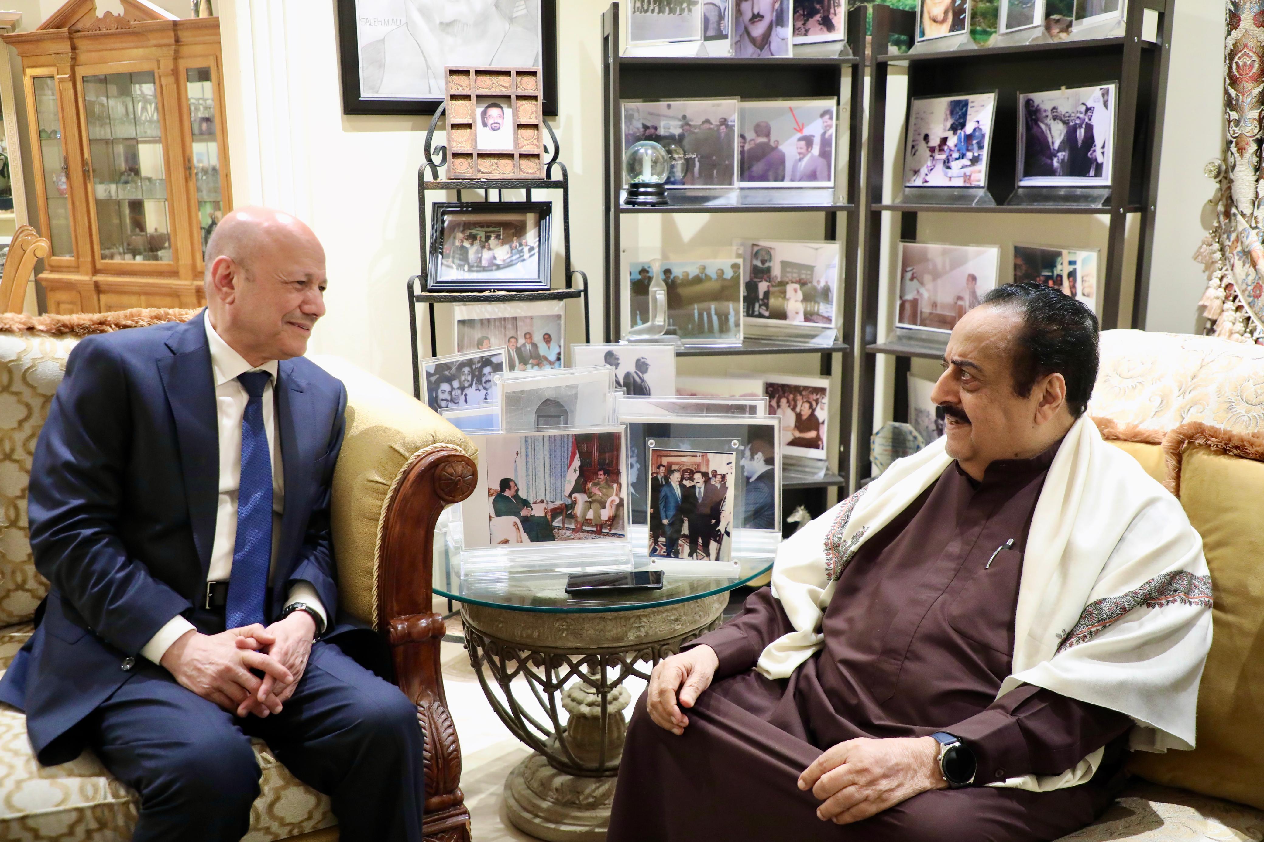 President Al-Alimi Visits Former PLC Member Salem Saleh Mohammed