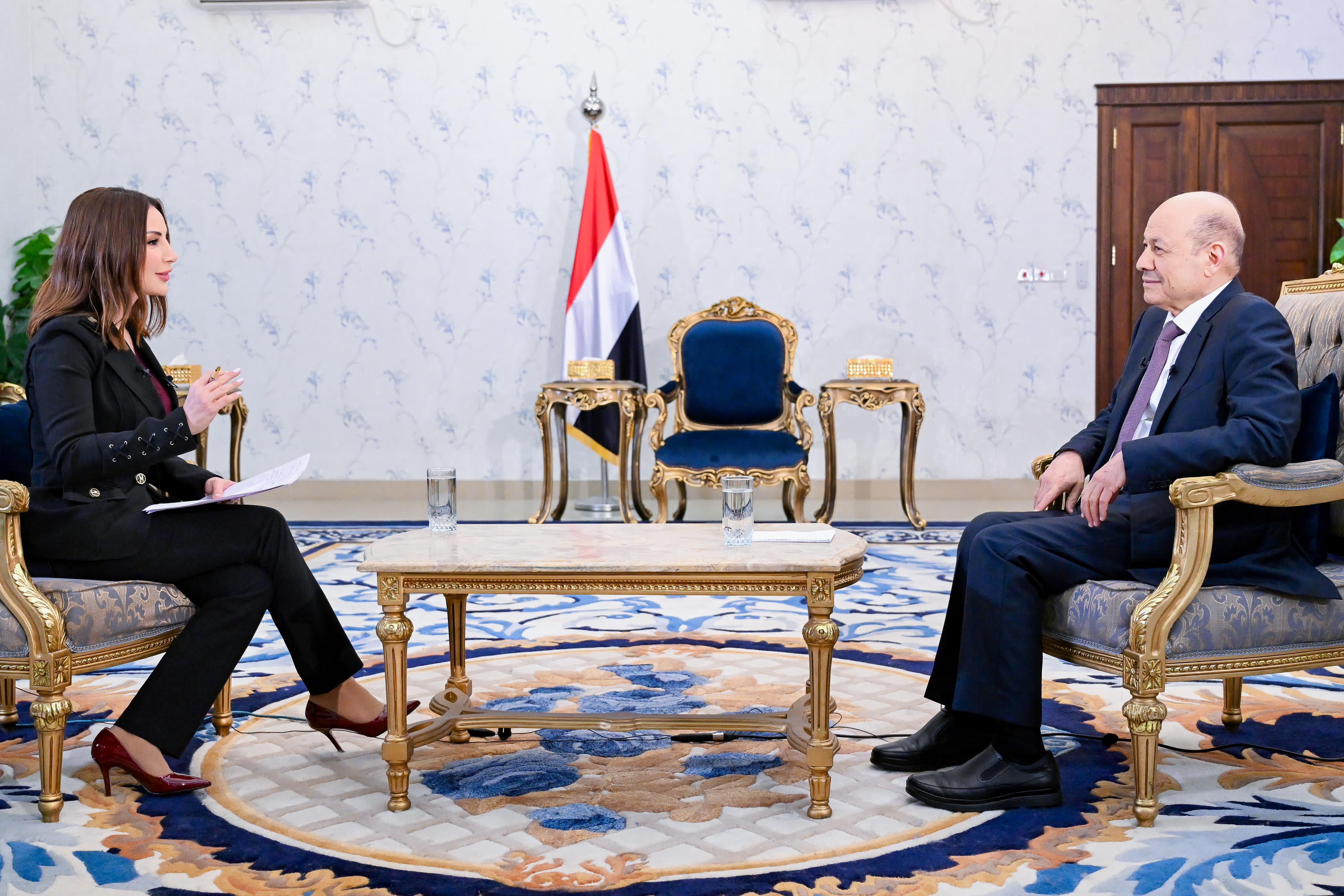In an Interview with Al-Hadath Channel: President Al-Alimi renews commitment to peace option and confirms readiness for any other options