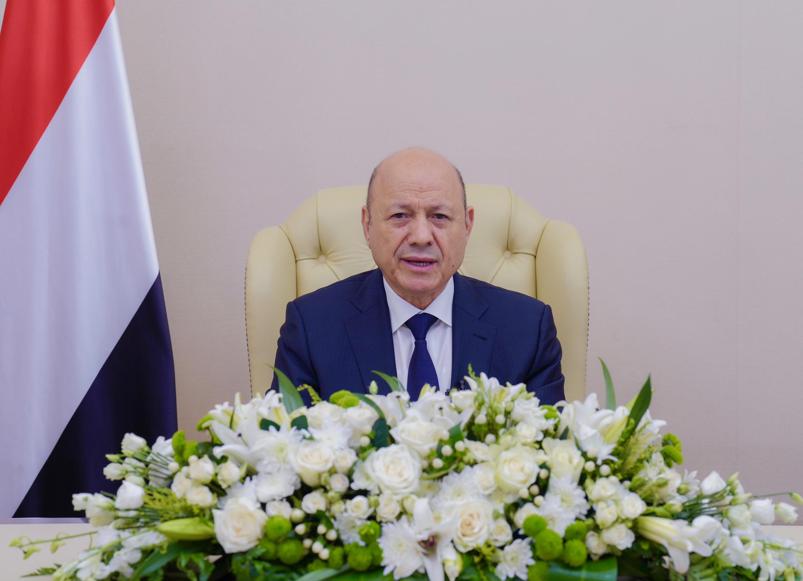 President Al-Alimi: Yemen's sovereignty & security are firm principles, no tolerance about them
