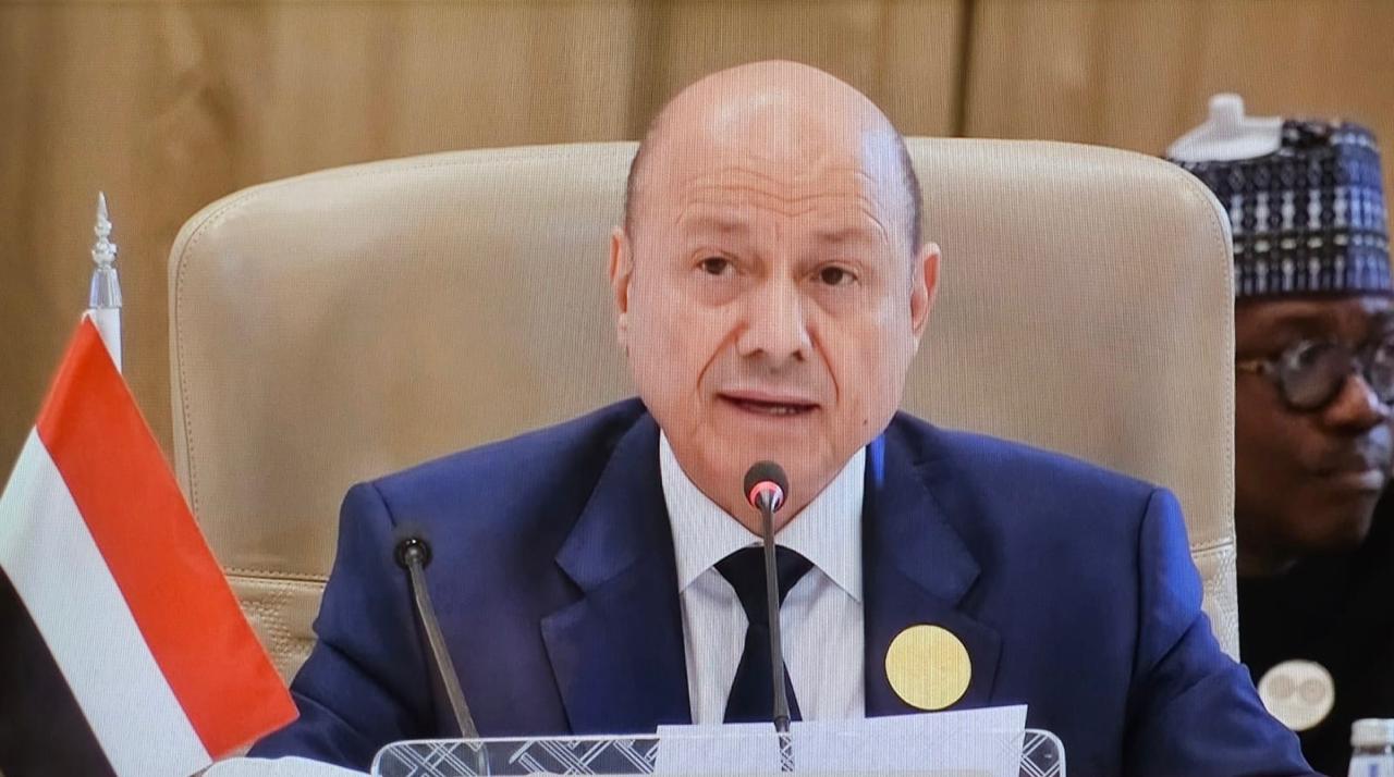 President Al-Alimi: Strengthening the Palestinian Position Begins with a Unified Arab Stance Including Deterring Terrorist Militias