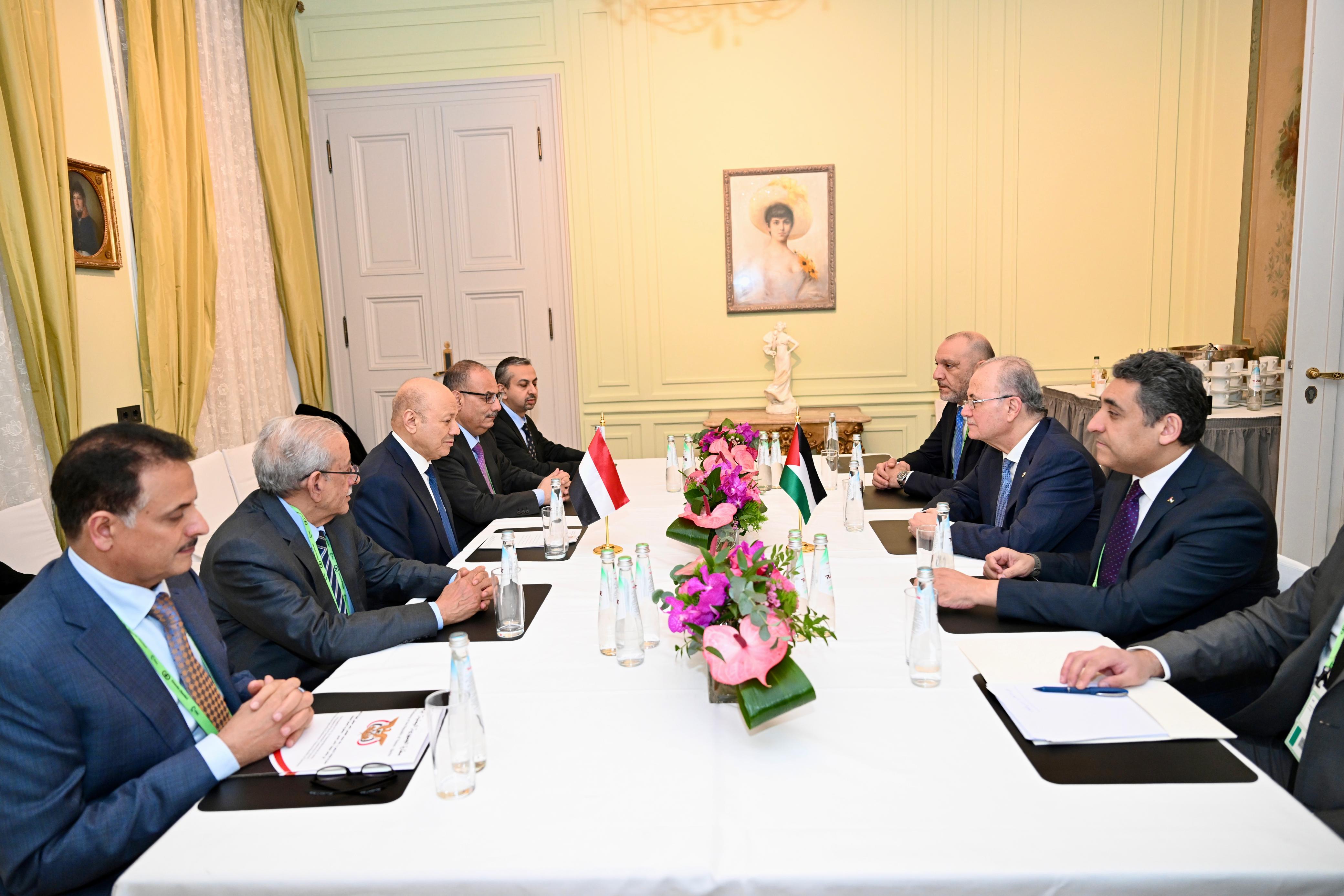 President Al-Alimi Reaffirms Yemen’s Firm Support for the Palestinian People and their Right to an Independent State