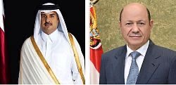 President Al-Alimi Congratulates Emir of Qatar on National Day