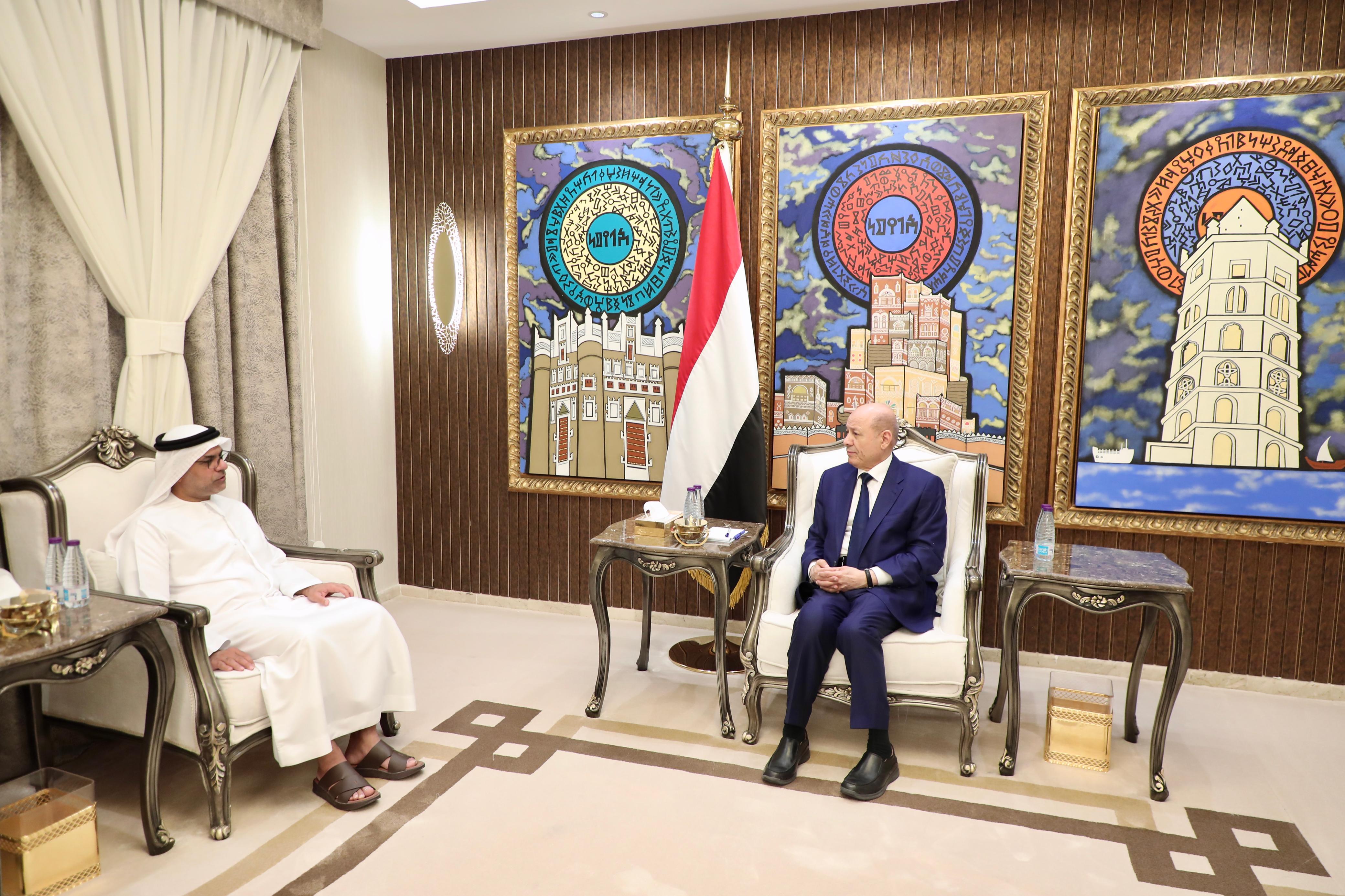 President AL-Alimi Receives UAE’s Ambassador