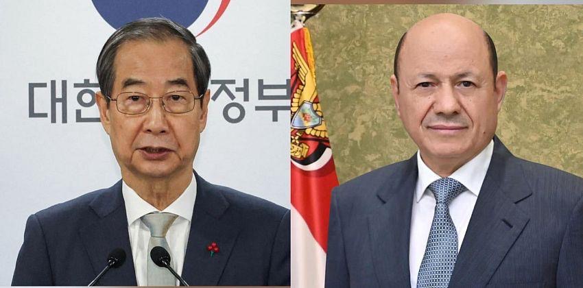 President Al-Alimi Receives Cables of Congratulations from Acting President of Korea on National Day