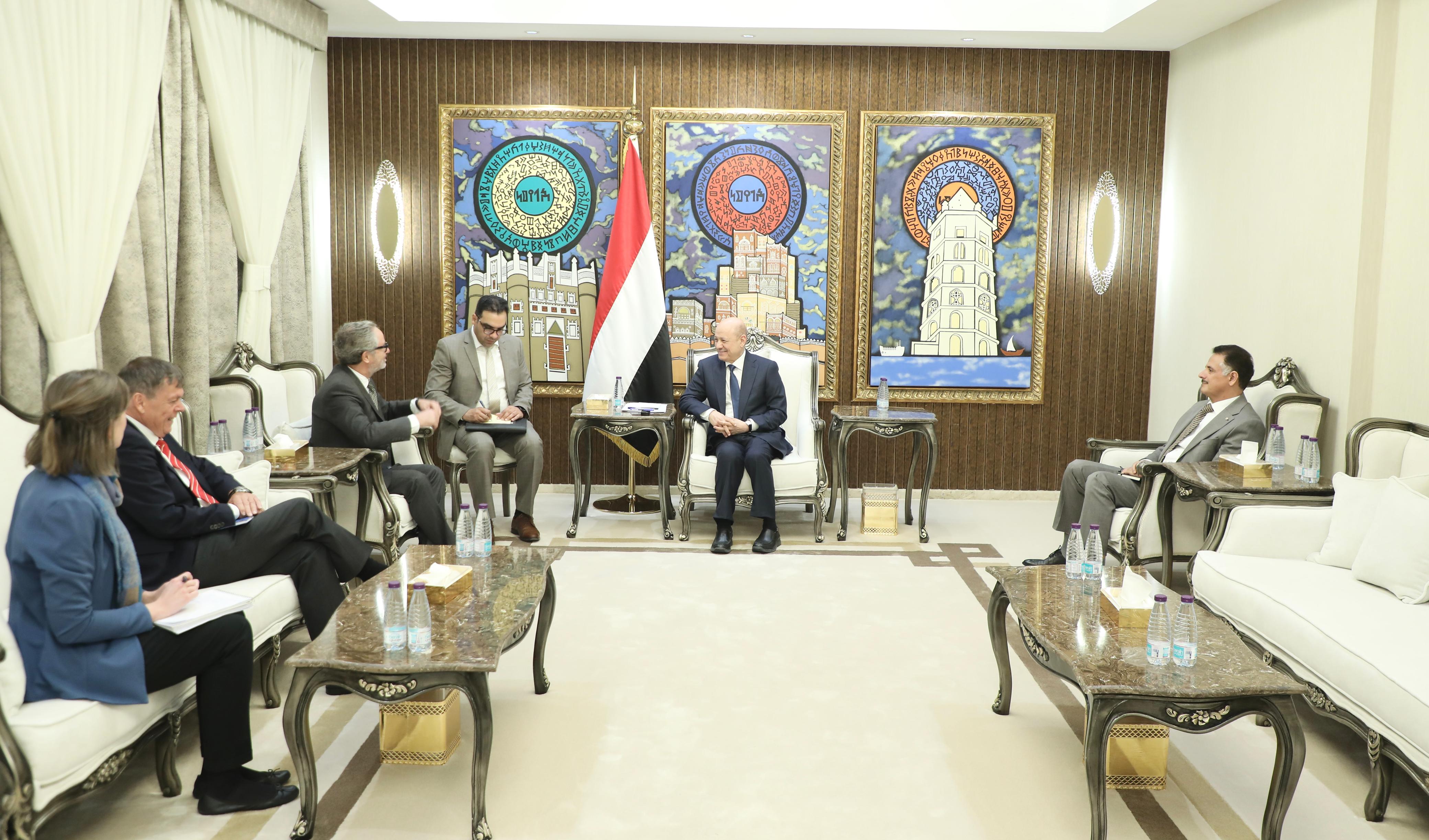 President Al-Alimi Receives Head of EU Mission and German Ambassador  