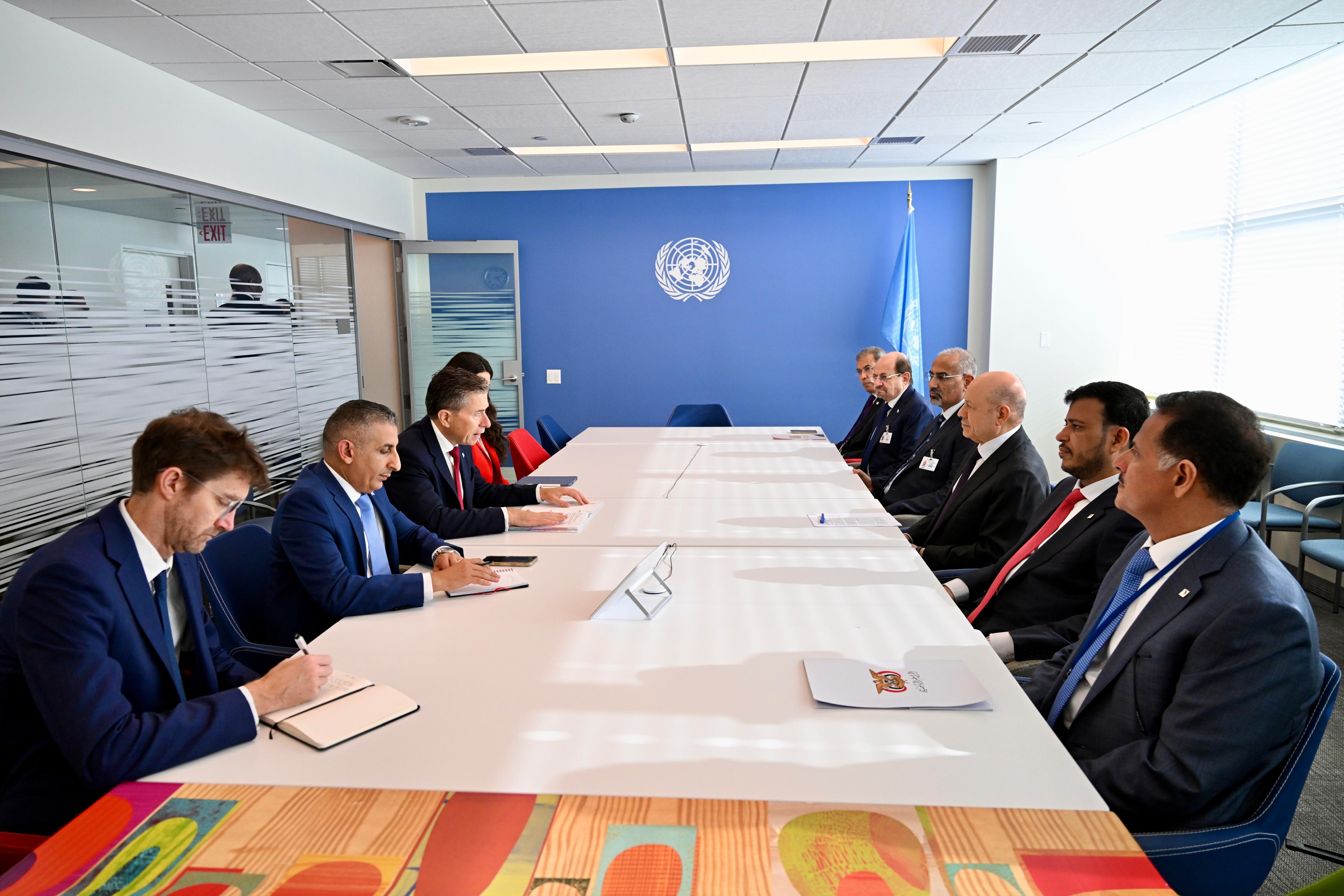 President Al-Alimi Meets UN Under-Secretary-General for Humanitarian Affairs