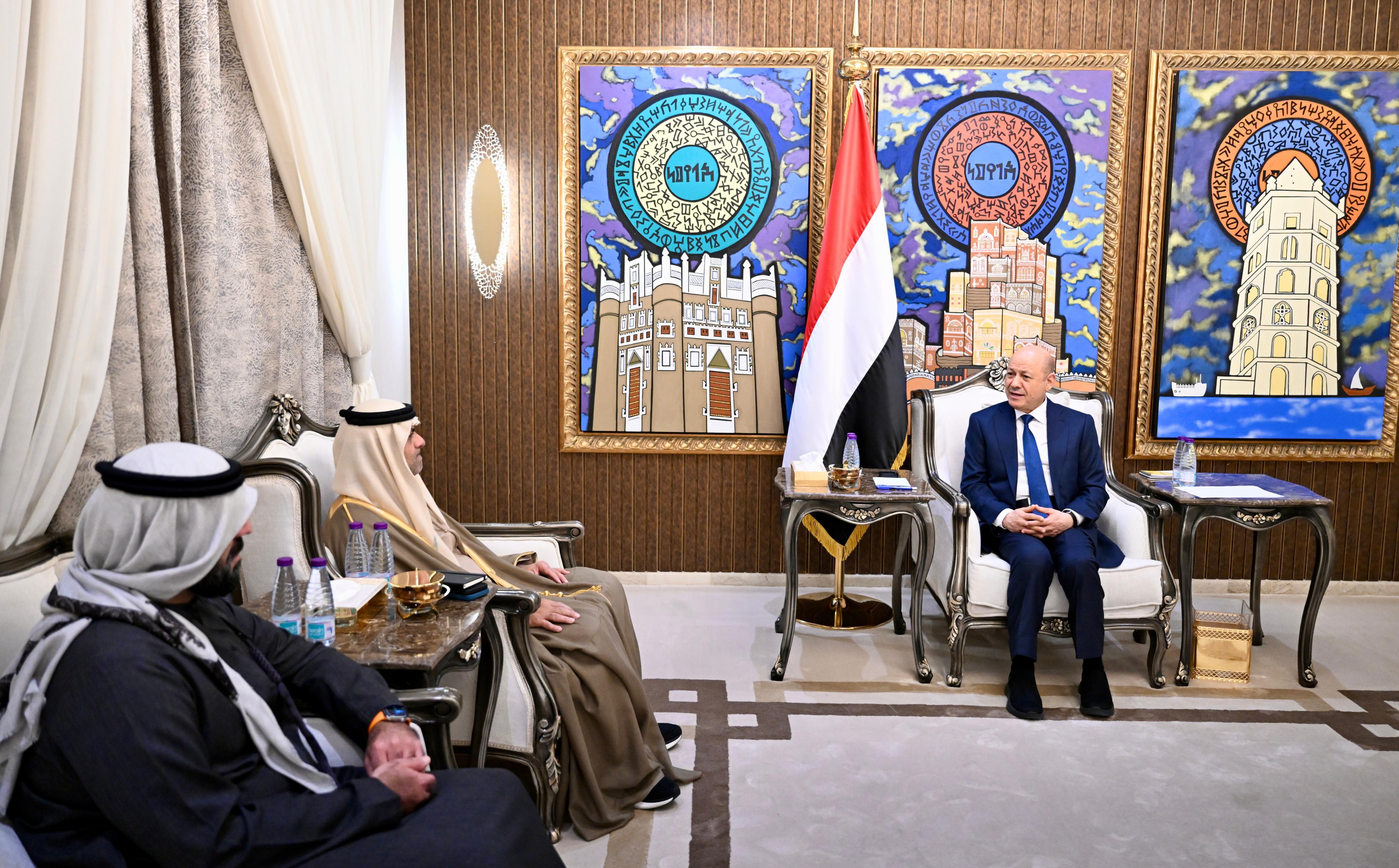 President of Presidential Leadership Council Receives UAE Ambassador