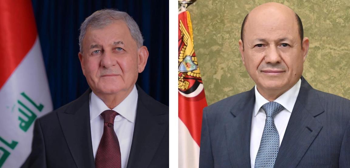 رئيس مجلس القيادة يعزي الرئيس العراقي بضحايا حريق مركز الكوت التجاري