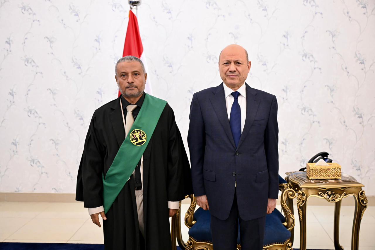 (1) القضاة المعينون بالمحكمة العليا يؤدون اليمين القانونية امام رئيس مجلس القيادة الرئاسي 9 سبتمبر 2023