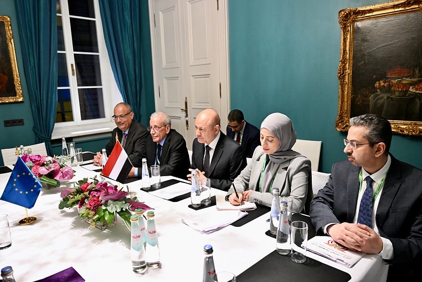 لقاء فخامة الرئيس العليمي مع الممثلة العليا للاتحاد الأوروبي للشؤون الخارجية والسياسة الأمنية على هامش أعمال مؤتمر ميونيخ للأمن الدولي 