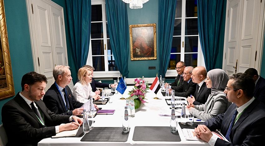 لقاء فخامة الرئيس العليمي مع الممثلة العليا للاتحاد الأوروبي للشؤون الخارجية والسياسة الأمنية على هامش أعمال مؤتمر ميونيخ للأمن الدولي