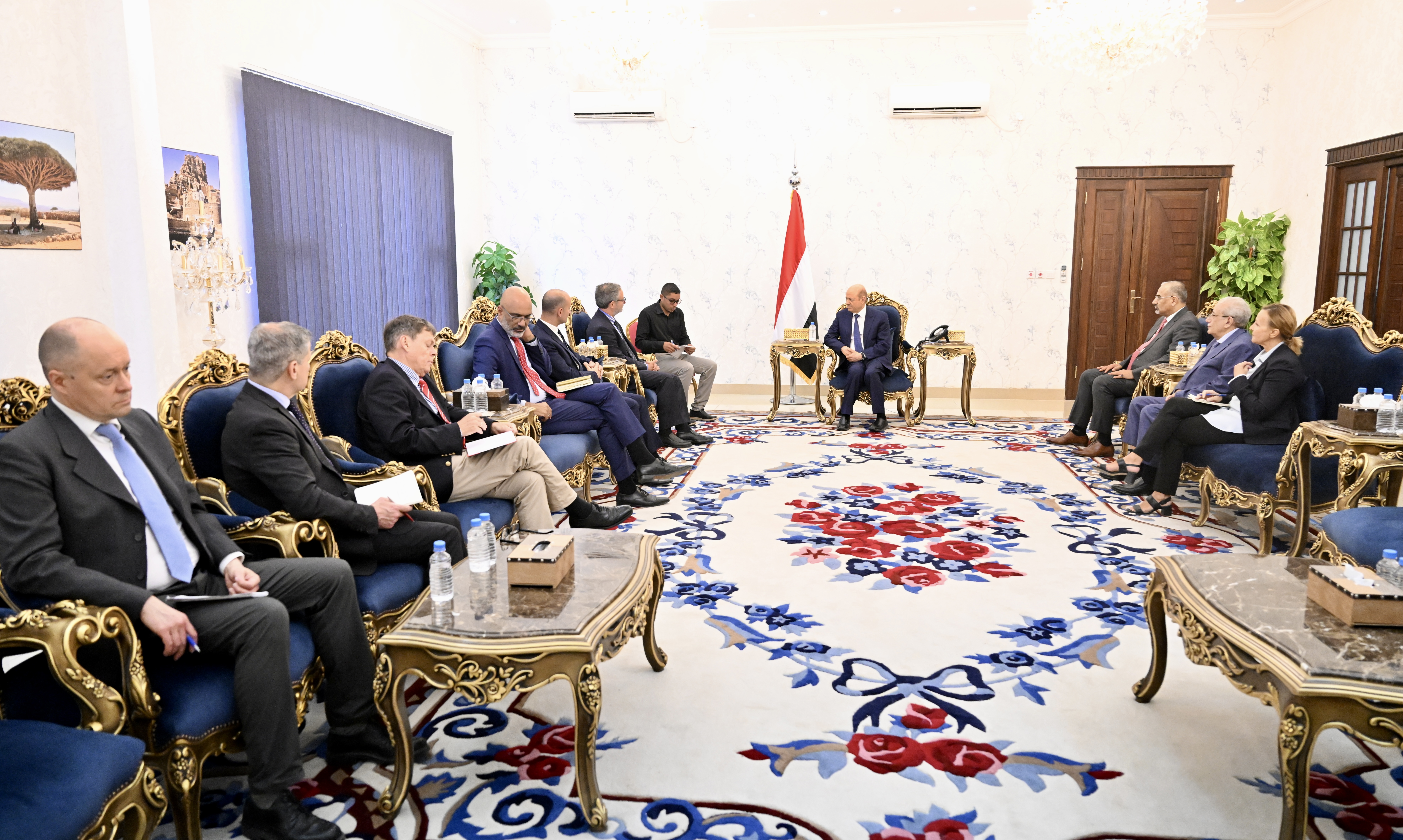 فخامة رئيس مجلس القيادة الرئاسي يلتقي سفراء الاتحاد الاوربي 16 مايو 2023