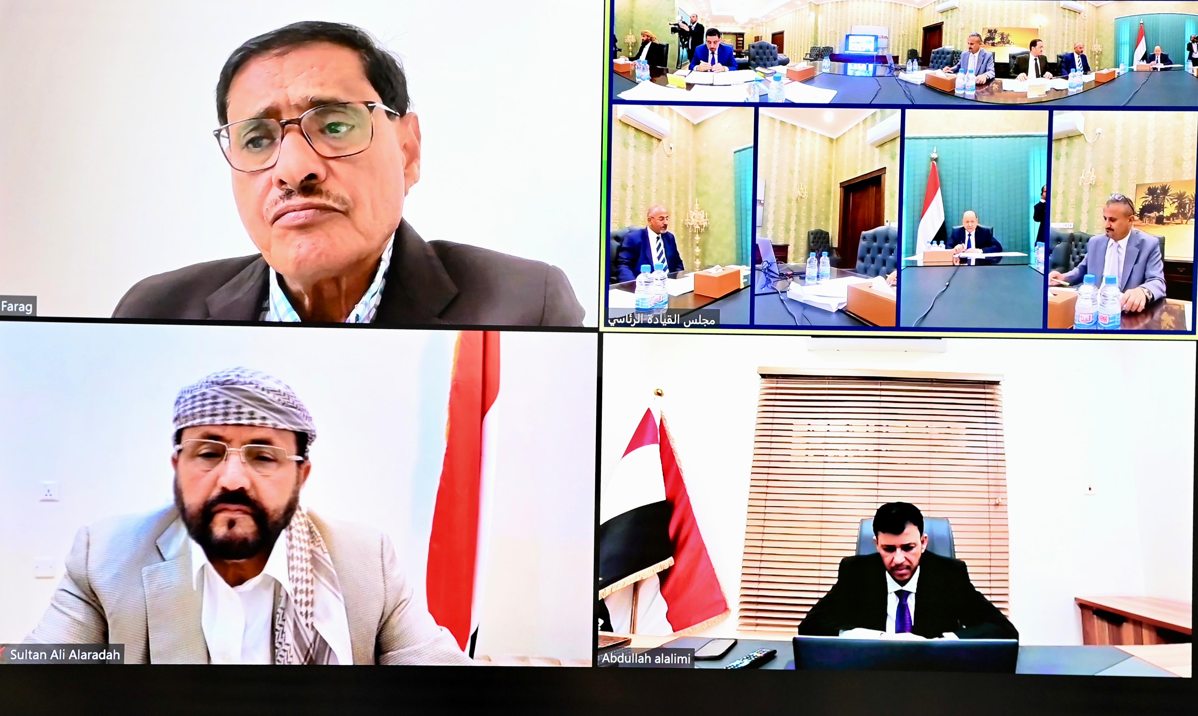 مجلس القيادة يطلع على تقرير الاداء التنفيذي والمحددات العامة لبرنامج عمل الحكومة للمرحلة المقبلة