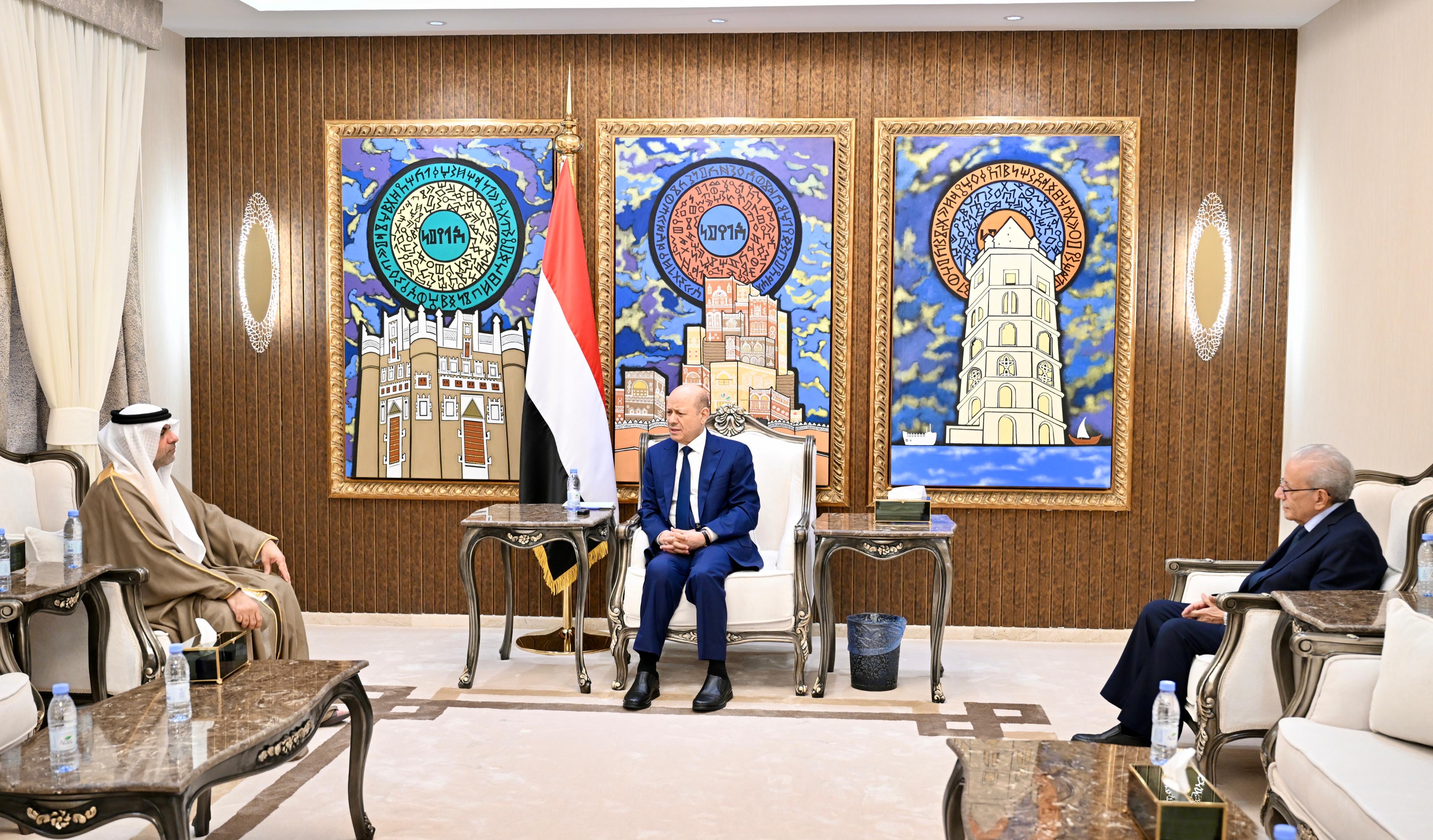فخامة الرئيس يستقبل السفير الإماراتي 