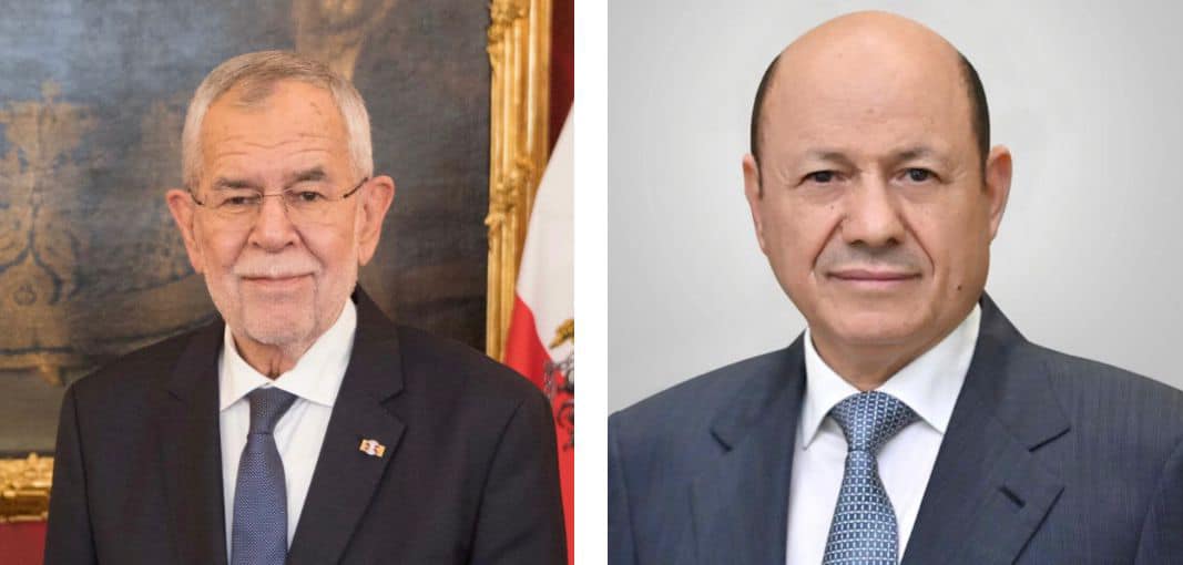 الرئيس العليمي يتلقى برقية تهنئة رئيس النمسا بمناسبة العيد الوطني للجمهورية اليمنية ٢٢ مايو