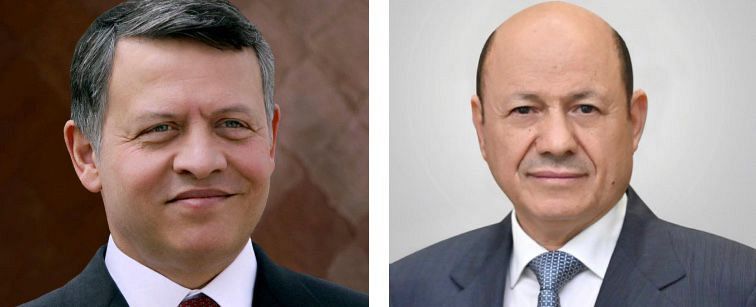 ملك الأردن والرئيس رشاد العليمي